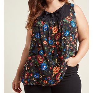 New ModCloth Masterpiece Sleeveless Top in Folksy
